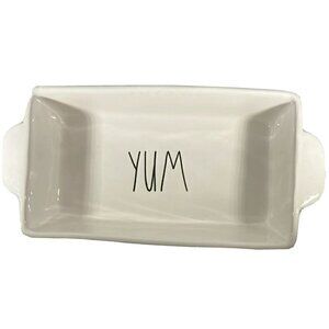 Rae Dunn YUM Ceramic Baking Dish Loaf Pan Large Letter Farmhouse by Magenta